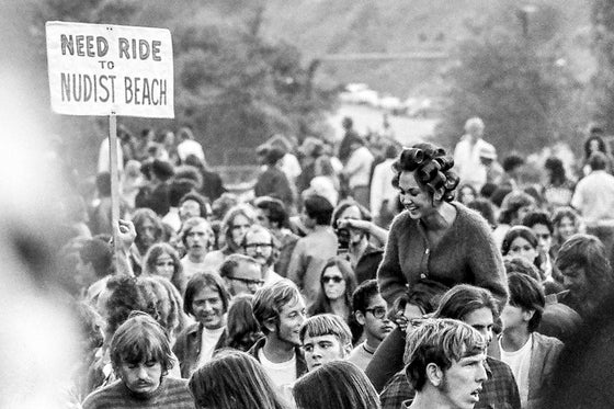 Day 1, The Seventies (1-1-70), Griffith Park March (for Peace and Nude Beaches) - Pacific Coast Gallery