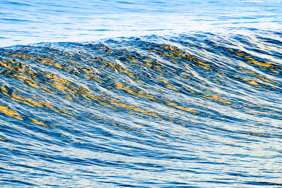 abstract wave photo blue and yellow, sunrise sunset