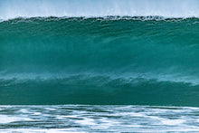  Big green wave before it crashes, looking like a solid wall of water