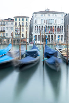  Gondolas on the grand canal in Venice Italy