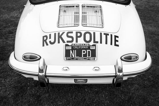 Classic Porsche 356 - Rijkspolitie, Dutch Police Car (rear) - Pacific Coast Gallery