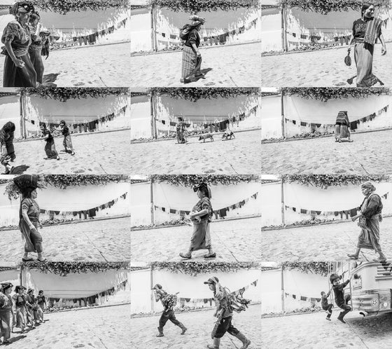 A timelapse photo from Chajul Guatemala, in black and white, by Matthew Welch, which he calls a FLOW