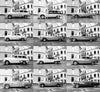 A timelapse photo of classic cars in Havana, in black and white, by Matthew Welch, which he calls a FLOW