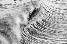  Abstract Manhattan Beach California wave photo, high contrast, black and white
