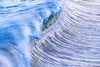 Abstract Manhattan Beach California wave photo, high contrast, green and blue