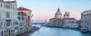 Panoramic photo of the Grand Canal and Basilica di Santa Maria della Salute in Venice Italy