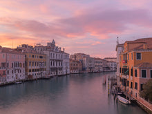  Sunset over the grand canal in Venice Italy
