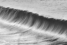 Abstract Manhattan Beach California wave photo, big swell, barrel, black and white