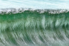 Abstract Manhattan Beach California wave photo, big swell, barrel, in color, green
