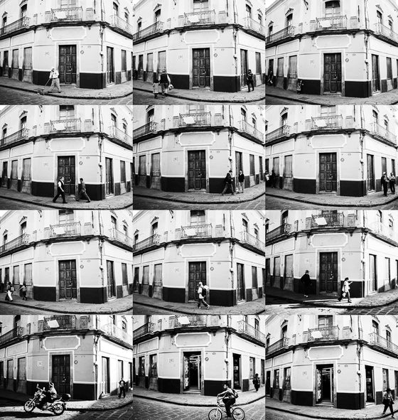 A timelapse photo from Guanajuato Mexico, in black and white, by Matthew Welch, which he calls a FLOW