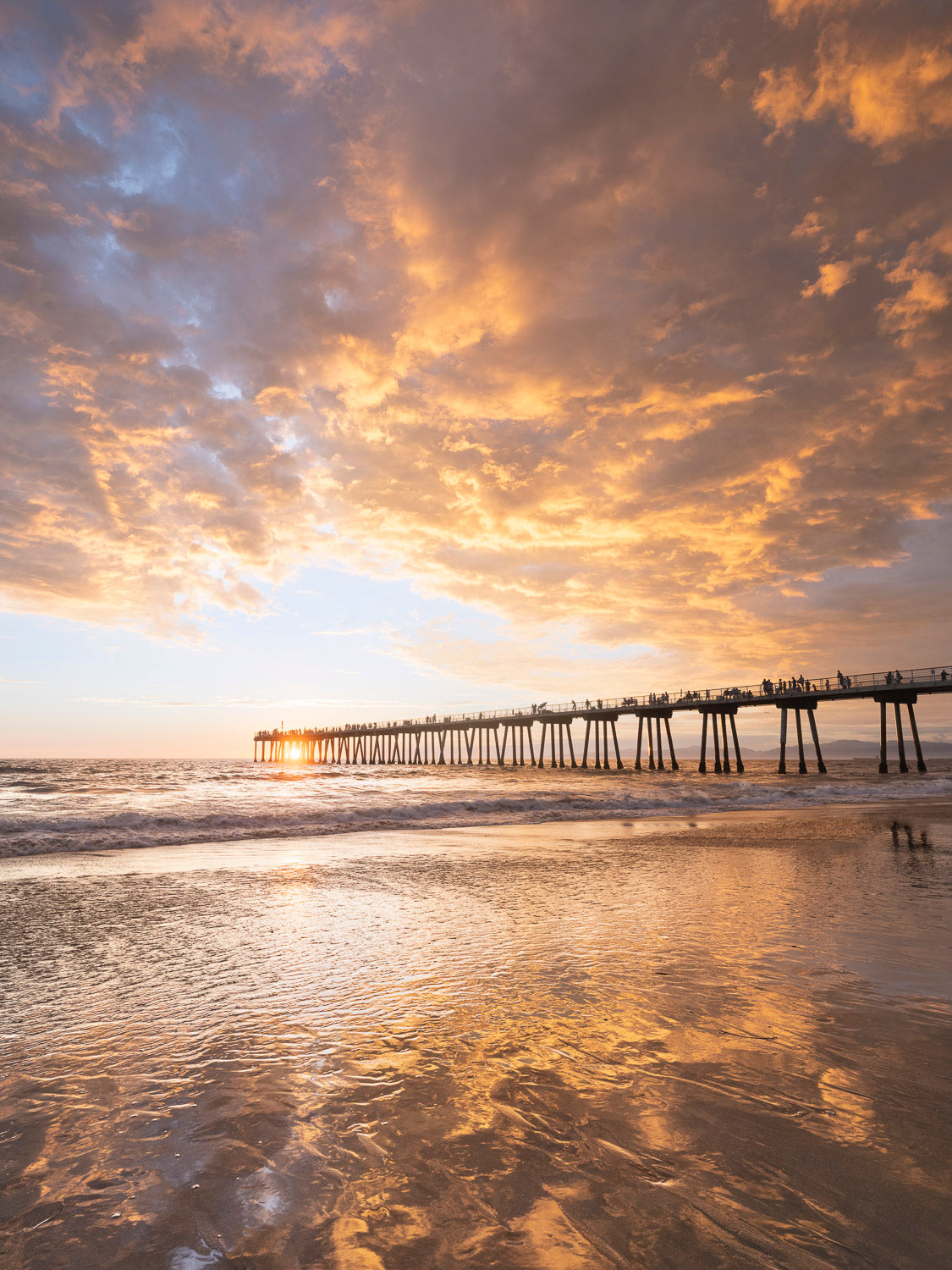 Hermosa Beach Pier During Sunset – Pacific Coast Gallery + Home