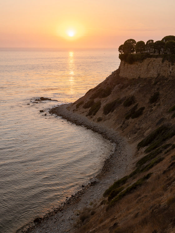 Sunset from the cliffs of Palos Verdes California, with the Pacific Ocean