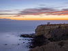 Sunset from the cliffs of Palos Verdes California, with the Pacific Ocean and Catalina Island in the distance