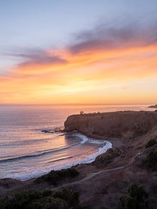  Sunset from the cliffs of Palos Verdes California, with the Pacific Ocean